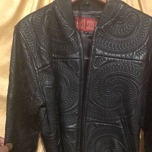 Black swirl VINTAGE leather size M